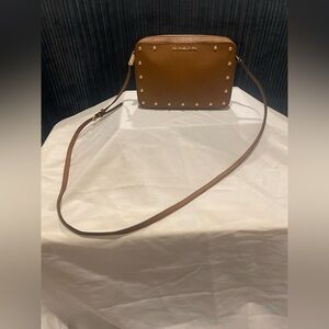 Michael Kors Tan Crossbody Bag with Gold Studs